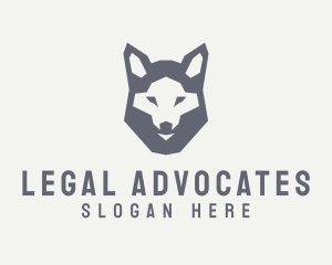 Wolf Hound Face logo design