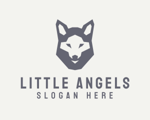 Wolf Hound Face logo design