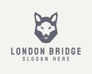 Wolf Hound Face logo design