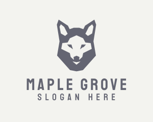 Wolf Hound Face logo design