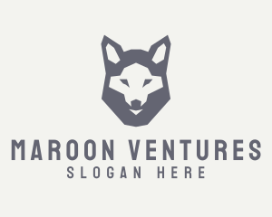 Wolf Hound Face logo design