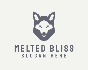 Wolf Hound Face logo design