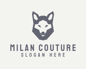 Wolf Hound Face logo design