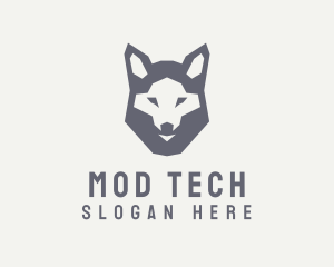 Wolf Hound Face logo design