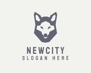 Wolf Hound Face logo design