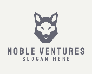 Wolf Hound Face logo design