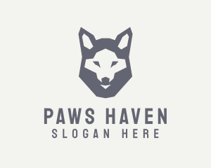 Wolf Hound Face logo design