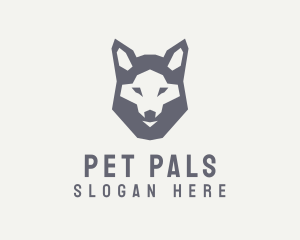 Wolf Hound Face logo design