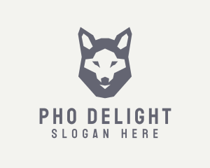 Wolf Hound Face logo design