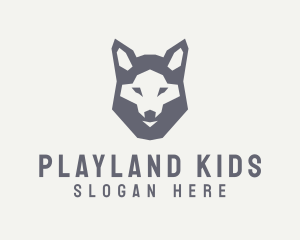 Wolf Hound Face logo design