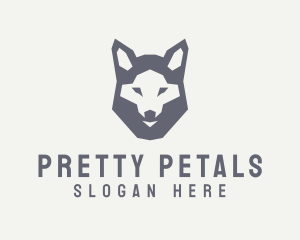 Wolf Hound Face logo design