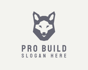 Wolf Hound Face logo design