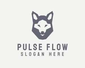 Wolf Hound Face logo design