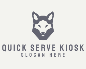 Wolf Hound Face logo design