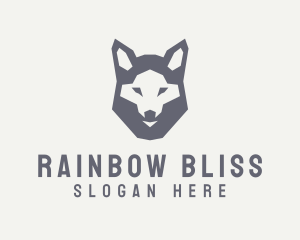 Wolf Hound Face logo design