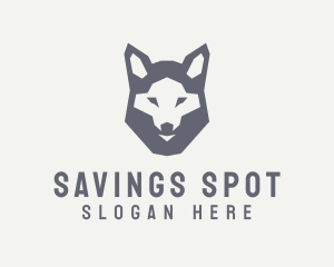 Wolf Hound Face logo design