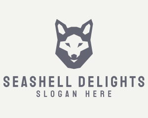 Wolf Hound Face logo design