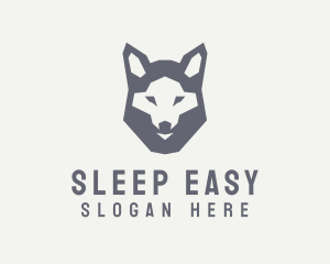 Wolf Hound Face logo design