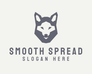 Wolf Hound Face logo design