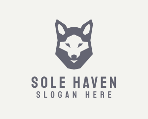 Wolf Hound Face logo design