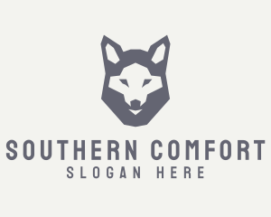 Wolf Hound Face logo design