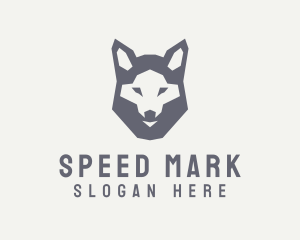 Wolf Hound Face logo design