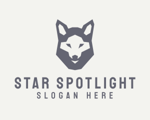 Wolf Hound Face logo design