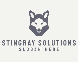 Wolf Hound Face logo design