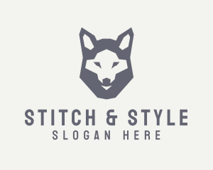 Wolf Hound Face logo design