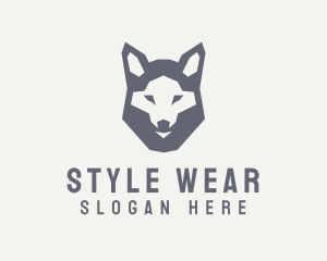 Wolf Hound Face logo design