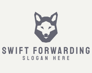 Wolf Hound Face logo design