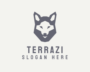 Wolf Hound Face logo design