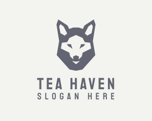 Wolf Hound Face logo design