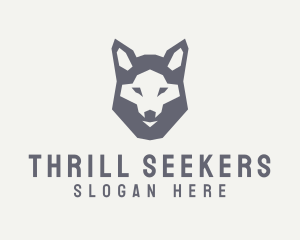 Wolf Hound Face logo design