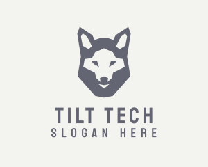 Wolf Hound Face logo design