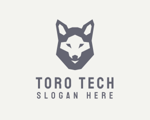 Wolf Hound Face logo design