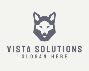 Wolf Hound Face logo design