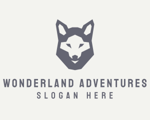 Wolf Hound Face logo design