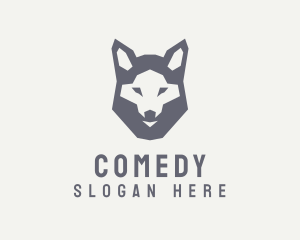 Wolf Hound Face logo design
