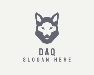 Wolf Hound Face logo design