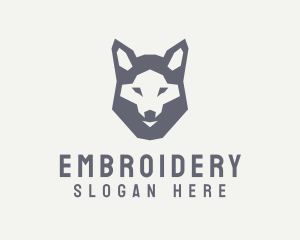 Wolf Hound Face logo design