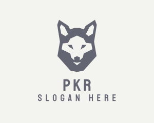 Wolf Hound Face logo design