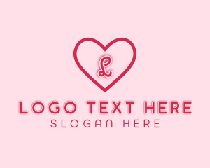 Lettermark - Heart Romantic Relationship logo design