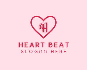 Heart Romantic Relationship logo design