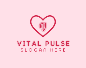 Heart Romantic Relationship logo design