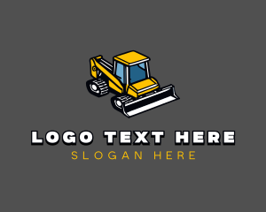 Skid Steer Loader - Industrial Skid Steer Excavator logo design