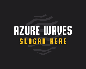 Modern Business Waves logo design