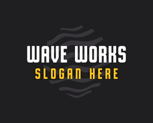 Modern Business Waves logo design