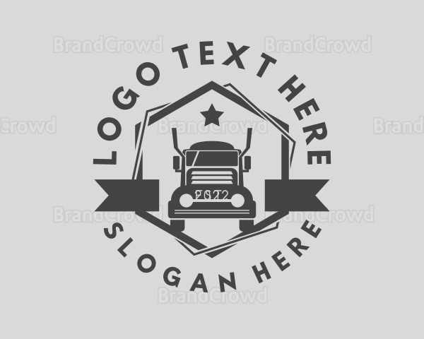 Transport Cargo Truck Logo