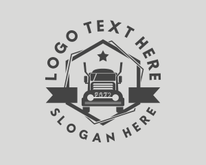 Gray - Transport Cargo Truck logo design